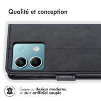 imoshion Étui de télephone portefeuille de luxe Xiaomi Redmi Note 13 (5G) - Noir