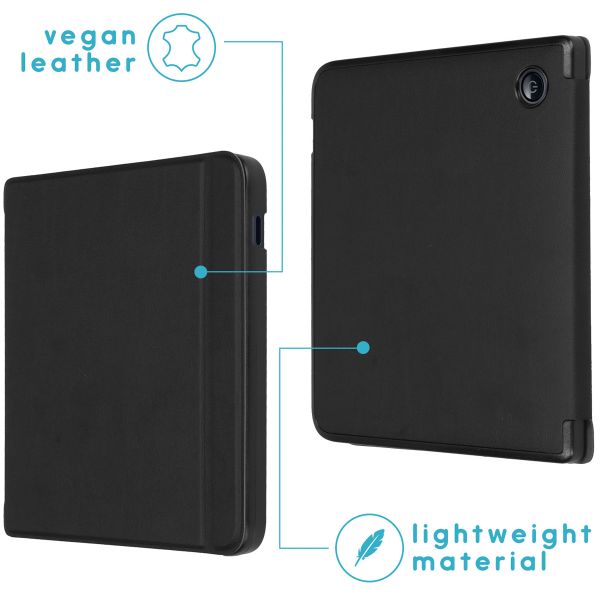 imoshion Étui de liseuse portefeuille Slim Hard Kobo Libra 2 / Tolino Vision 6 - Noir