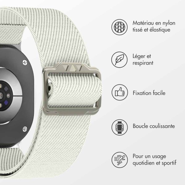imoshion Bracelet en nylon élastique Samsung Galaxy Watch 8 (40/44mm) / Classic (46mm) - Beige