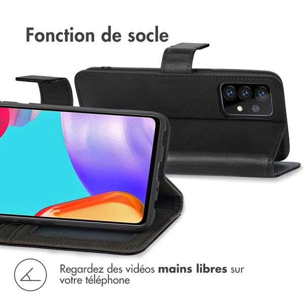 imoshion Étui de télephone portefeuille de luxe Samsung Galaxy A52(s) (5G/4G) - Noir