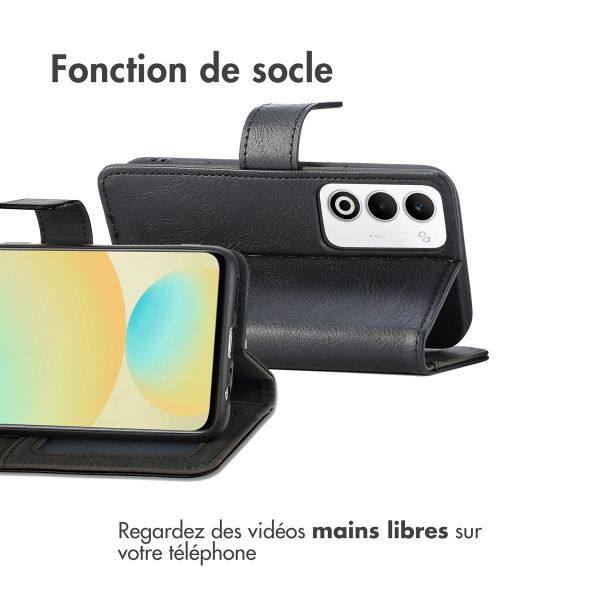 imoshion Étui de télephone portefeuille de luxe Oppo A5 5G (2025) - Noir