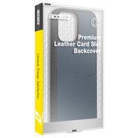 Accezz Coque en cuir de qualité supérieure avec fentes pour cartes Apple iPhone 14 Plus - Bleu foncé