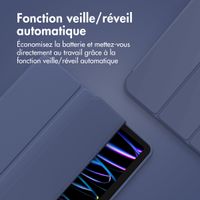 Accezz Coque tablette portefeuille Smart Silicone Apple iPad Air 11 pouces (2026) M4 / (2025) M3 / (2024) M2 / Air 5 (2022) / Air 4 (2020) - Bleu foncé