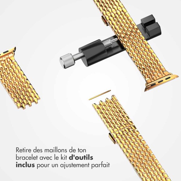 Selencia Bracelet dragon en acier Apple Watch | 38/40/41/42 mm - Doré