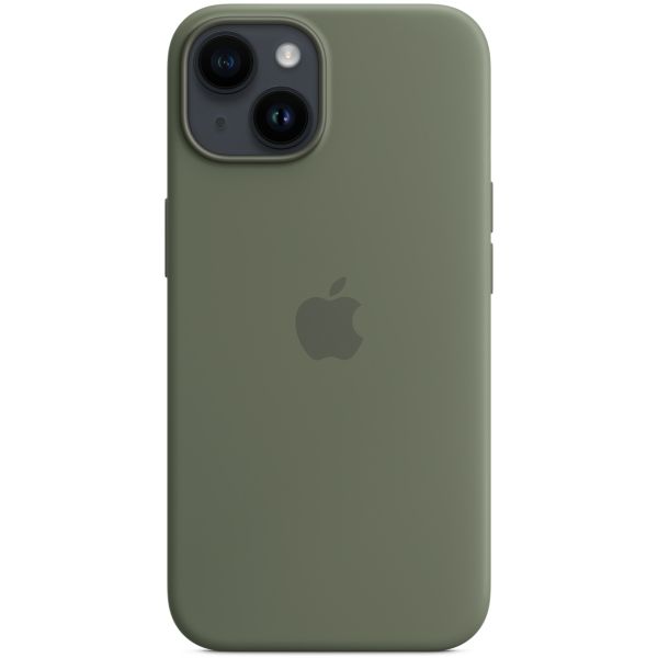 Apple Coque en silicone MagSafe Apple iPhone 14 - Olive