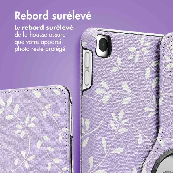 imoshion Coque tablette Design rotatif à 360° Apple iPad 9 (2021) 10.2 pouces / iPad 8 (2020) 10.2 pouces / iPad 7 (2019) 10.2 pouces - Lavender Flowers