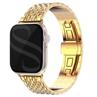 Selencia Bracelet dragon en acier Apple Watch | 44/45/46/49 mm - Doré