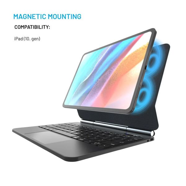 Fixed Étui clavier Typee Apple iPad 11 (2025) 11 pouces A16 / iPad 10 (2022) 10.9 pouces - QWERTY / NL - Noir