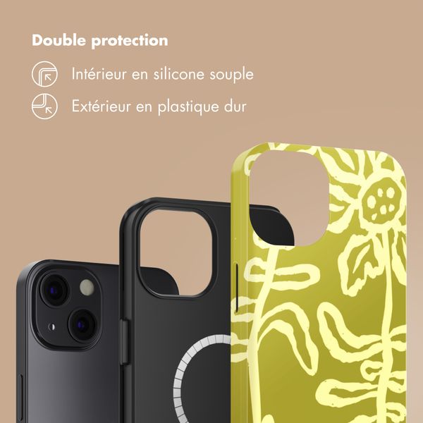 Selencia Coque arrière Vivid avec MagSafe Apple iPhone 13 - Chalky Bloom