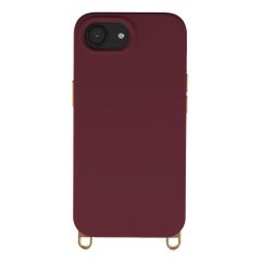 Selencia Coque arrière Rivièra avec MagSafe avec crochets amovibles Apple iPhone 17e / 16e - Bold Burgundy