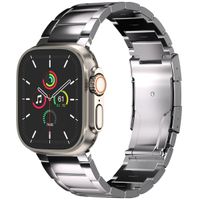 Accezz Bracelet en acier Titane mat Apple Watch | 44/45/46/49 mm - Argent