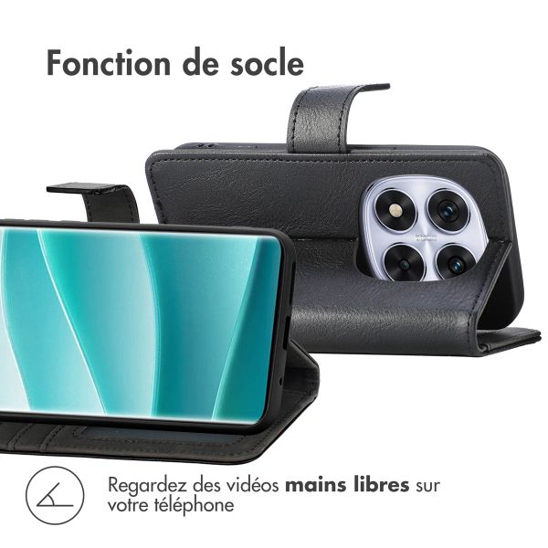 imoshion Étui de télephone portefeuille de luxe Xiaomi Redmi Note 14 Pro Plus (5G) - Noir