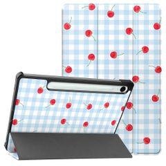 imoshion Coque tablette Design Trifold Samsung Galaxy Tab S9 11.0 pouces / S10 Lite / S10 FE / S9 FE 10.9 pouces - Cherry Check