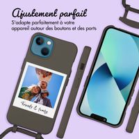 Coque Color MagSafe avec cordon amovible et photo et/ou texte personnalisés Apple iPhone 13 - Polaroid