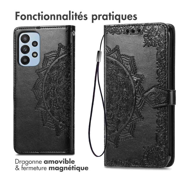 imoshion Etui de télephone Mandala Samsung Galaxy A23 (5G) - Noir