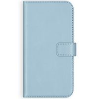 Selencia Étui portefeuille en cuir véritable Samsung Galaxy A42 - Air Blue