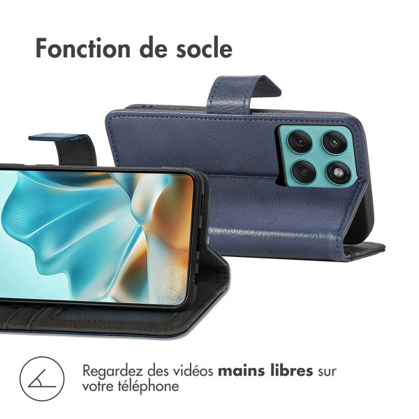 imoshion Étui de télephone portefeuille de luxe Motorola Edge 60 Pro - Bleu foncé