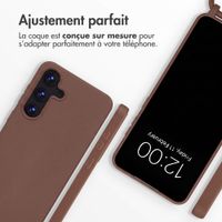 imoshion Coque en silicone avec cordon Samsung Galaxy S25 FE - Marron