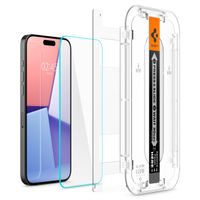 Spigen Protection d'écran en verre trempé GLAStR Fit 2 Paquets + Applicator Apple iPhone 15 Pro Max