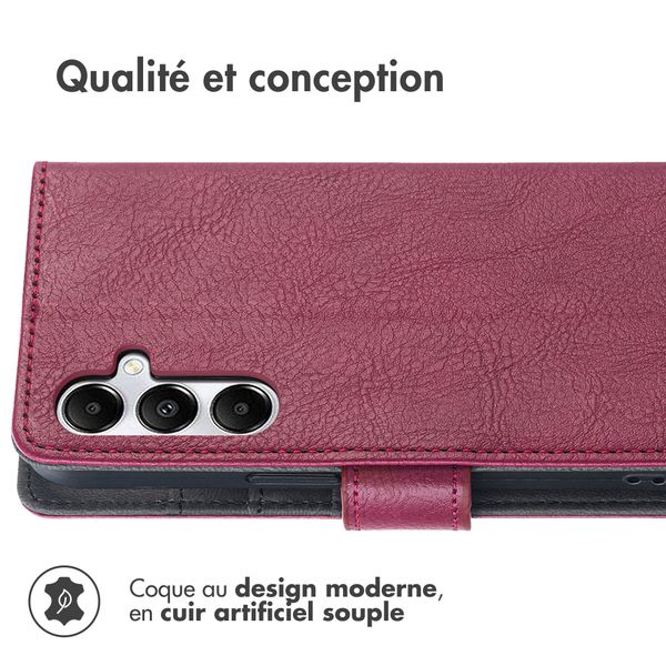 imoshion Étui de télephone portefeuille de luxe Samsung Galaxy A55 - Bordeaux
