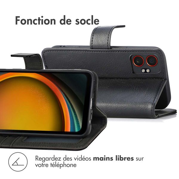 imoshion Étui de télephone portefeuille de luxe Samsung Galaxy Xcover 7 Pro - Noir