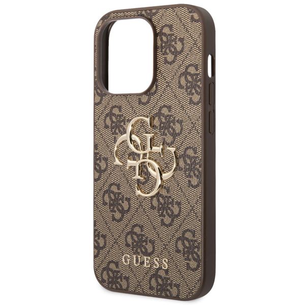 Guess Coque 4G Metal Logo Backcover Apple iPhone 14 Pro Max - Marron