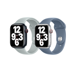 Apple 2 Pack Bracelet Sport pour Apple Watch | 44/45/46/49 mm - Taille M/L - Succulent/ Slate Blue