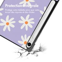 imoshion Coque tablette Design Trifold Samsung Galaxy Tab S9 11.0 pouces / S10 Lite / S10 FE / S9 FE 10.9 pouces - Flower Distance