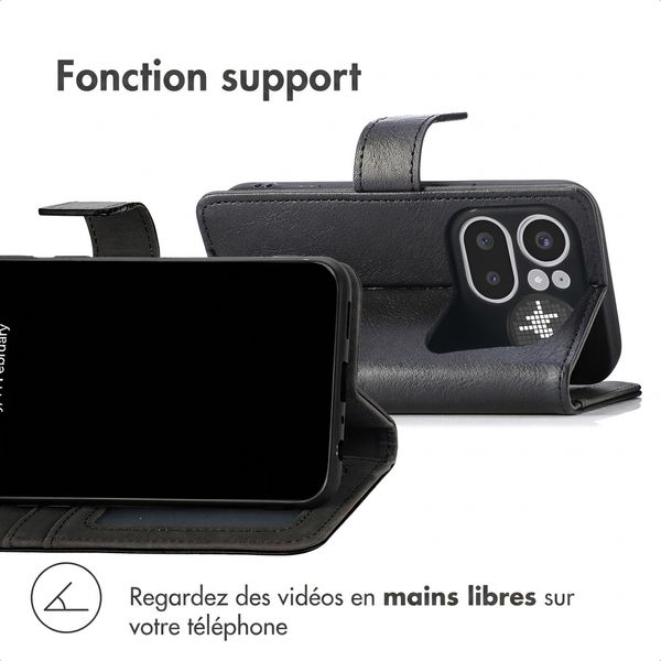 imoshion Étui de télephone portefeuille de luxe Nothing Phone (4a) Pro - Noir