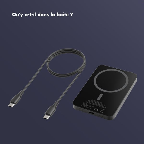 Selencia Powerbank Vivid 5 000 mAh - MagSafe et Qi - Black / Swirl Black