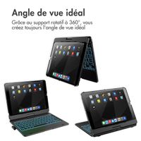 Accezz Bookcase clavier 360 Slim QWERTY Apple iPad 9 (2021) 10.2 pouces / iPad 8 (2020) 10.2 pouces / iPad 7 (2019) 10.2 pouces - QWERTY / NL - Noir