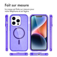 imoshion Coque Pailletée avec MagSafe Apple iPhone 14 Pro Max - Paillettes Violet