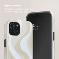 Selencia Coque arrière Vivid avec MagSafe Apple iPhone 15 - Desert Waves Beige