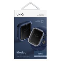Uniq Coque Moduo avec lunette Apple Watch - 44 / 45 mm - Marine (Blue/Grey)