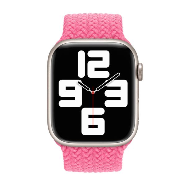 Apple Bracelet Solo tressé Apple Watch | 44/45/46/49 mm - Taille 11 - Flamingo