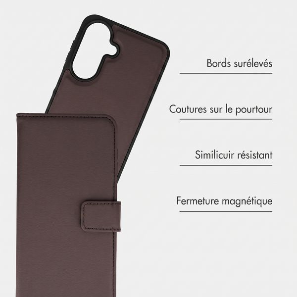 imoshion Étui portefeuille luxe 2-en-1 amovible Samsung Galaxy A27 (5G) - Marron