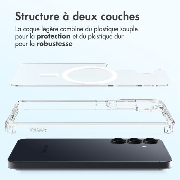 Accezz Coque arrière Xtreme Impact avec MagSafe Samsung Galaxy S25 - Transparent