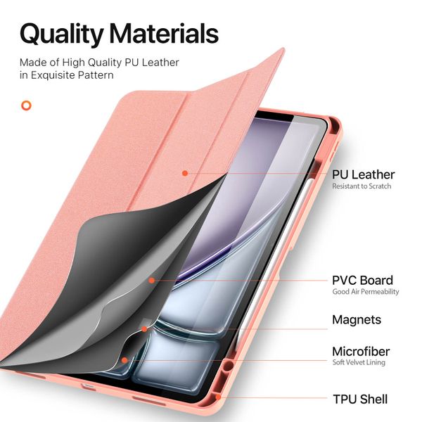 Dux Ducis Coque tablette Domo Apple iPad Air 13 pouces (2026) M4 / (2025) M3 / (2024) M2 - Rose