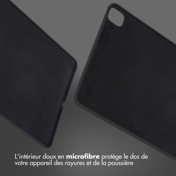 Accezz Coque Liquid Silicone avec porte-stylet Apple iPad Pro 12.9 (2022) / Pro 12.9 (2021) / Pro 12.9 (2020) - Noir