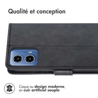 imoshion Étui de télephone portefeuille de luxe Motorola Moto G34 - Noir