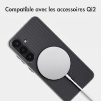 Accezz Coque arrière Lite avec MagSafe | Fluted | Samsung Galaxy S25 - Gris