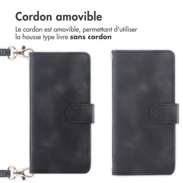 imoshion Etui de télephone portefeuille avec cordon Samsung Galaxy S22 - Noir