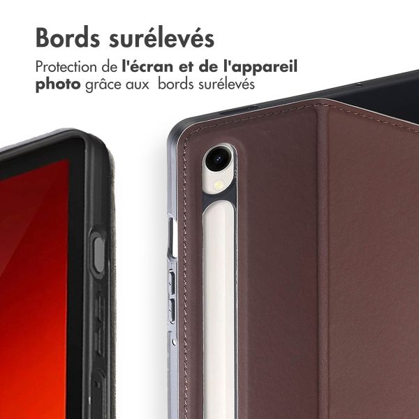 Accezz Coque tablette Classic Samsung Galaxy Tab S9 11.0 pouces / S10 Lite / S10 FE / S9 FE 10.9 pouces - Marron
