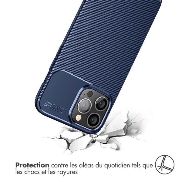 imoshion Coque silicone Carbon Apple iPhone 13 Pro Max - Bleu
