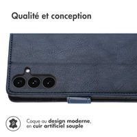 imoshion Étui de télephone portefeuille de luxe Samsung Galaxy S25 FE - Bleu foncé