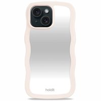 Holdit Coque Wavy Apple iPhone 15 / 14 / 13 - Light Beige / Mirror