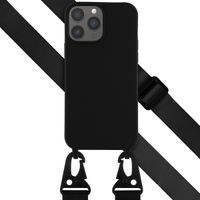Selencia Coque silicone avec cordon amovible Apple iPhone 13 Pro Max - Noir
