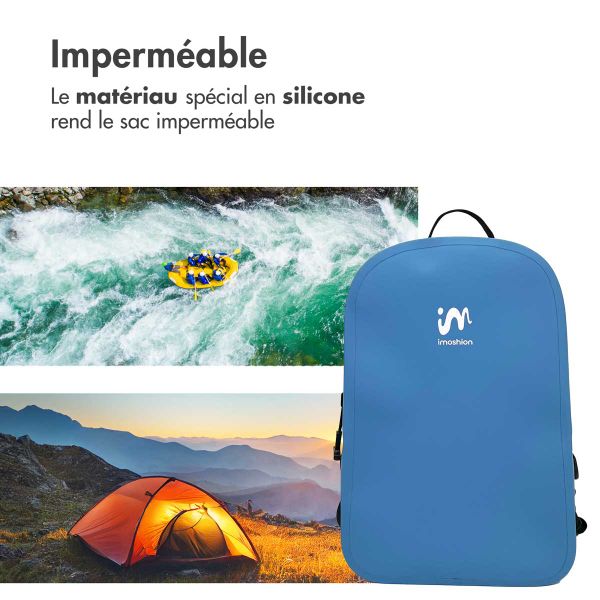 imoshion Sac à dos Hermétique et Étanche 20L - Grand - Bleu doux