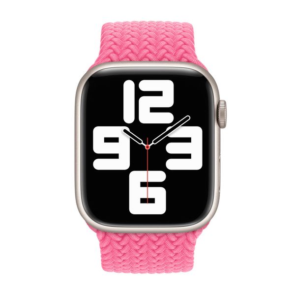 Apple Bracelet Solo tressé Apple Watch | 44/45/46/49 mm - Taille 4 - Flamingo