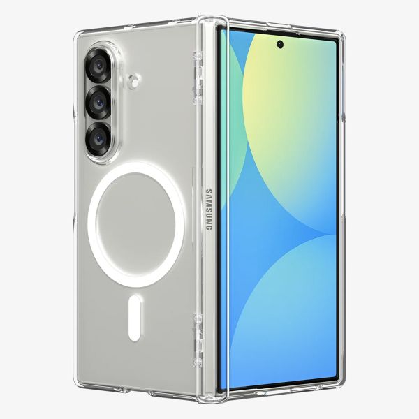 Spigen Coque Ultra Hybrid Pro MagFit Samsung Galaxy Z Fold 7 - Clear / White